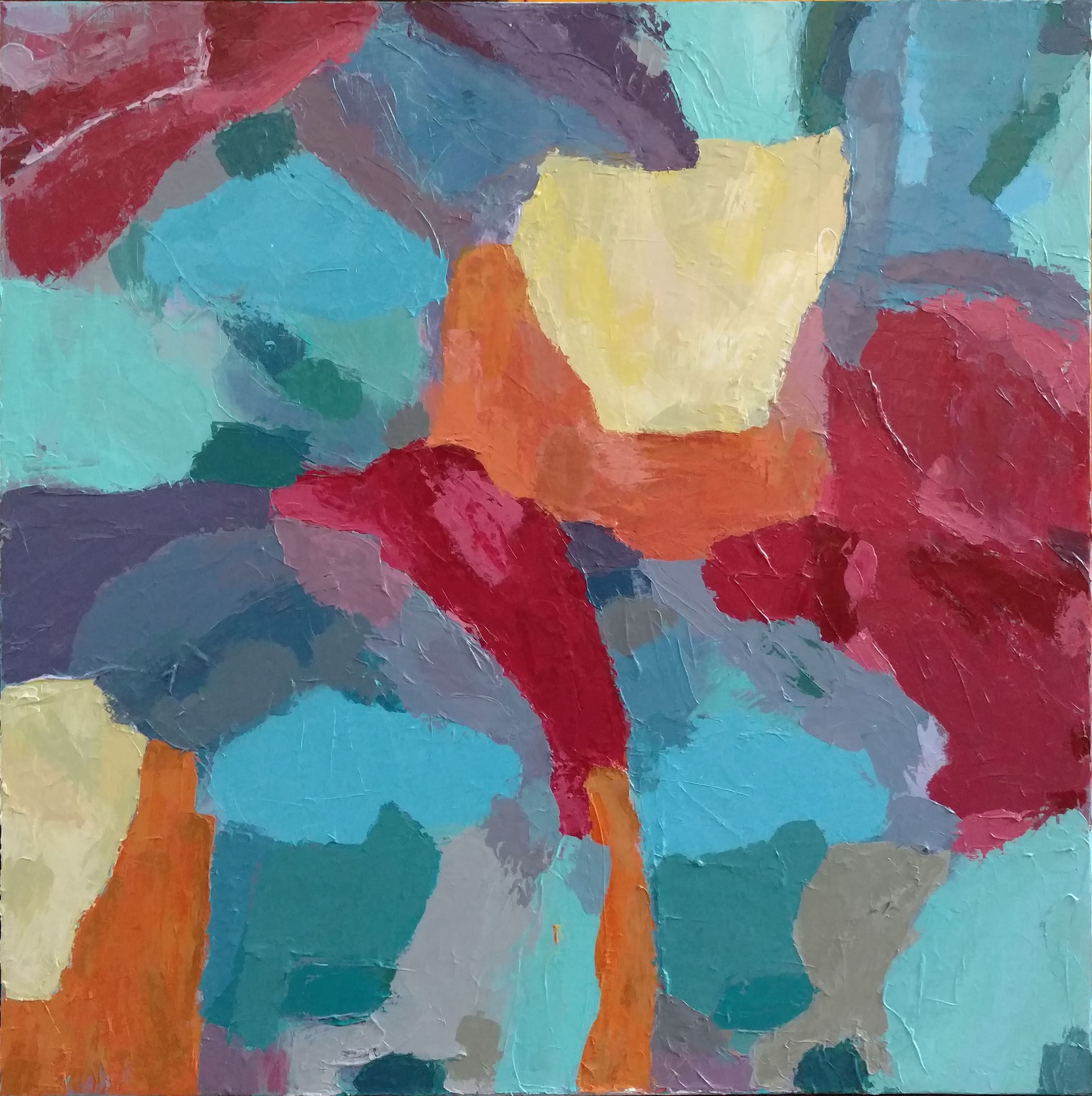 Abstract With Greens And Reds
